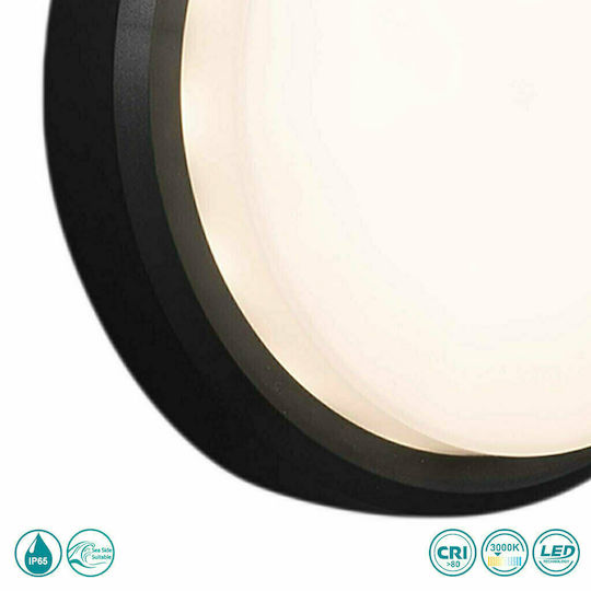 Faro Barcelona Επιτοίχια Εξωτερική Πλαφονιέρα LED IP65 11W με Θερμό Λευκό Φως