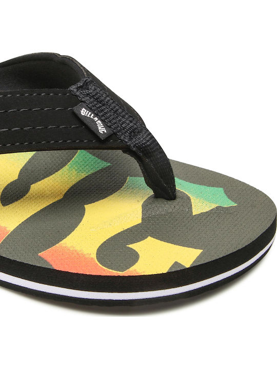 All Day Theme Ανδρικά Flip Flops Black/Yellow/Green