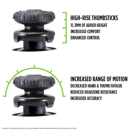 KontrolFreek FPS Freek Nightfall Thumb Grips για PS4 / PS5 σε Μαύρο χρώμα