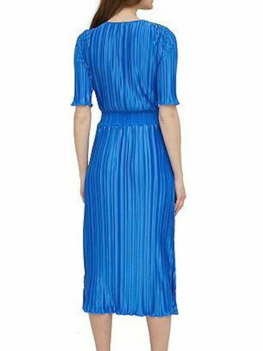 DKNY Summer Midi Dress Wrap Blue