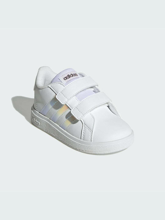 Adidas Παιδικά Sneakers Grand Court με Σκρατς Cloud White / Iridescent