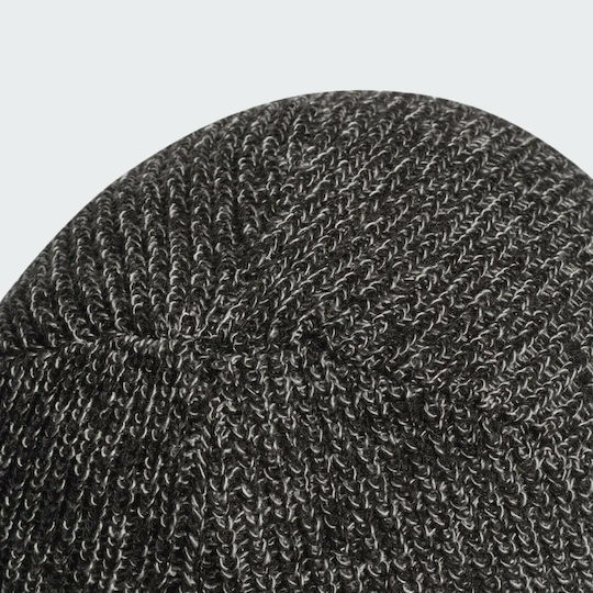 Performance Melange Woolie Beanie Beanie Unisex Σκούφος με Rib Πλέξη σε Μαύρο χρώμα