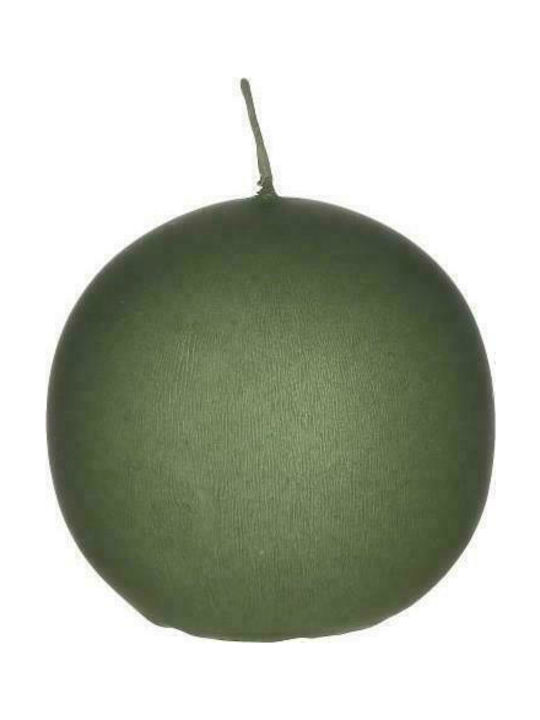 Inart Decorative Candle Ball Green 6x6cm 4pcs