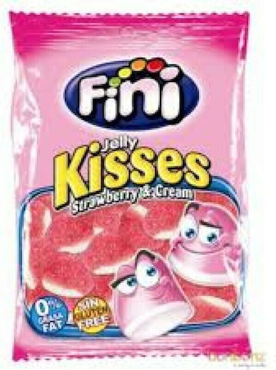 Fini Kisses Confectionery With Strawberry / Cream Flavour Gluten Free 100gr