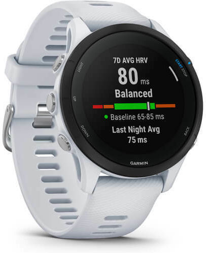 Garmin Forerunner 255 Music 46mm Αδιάβροχο Smartwatch με Παλμογράφο (Whitestone)