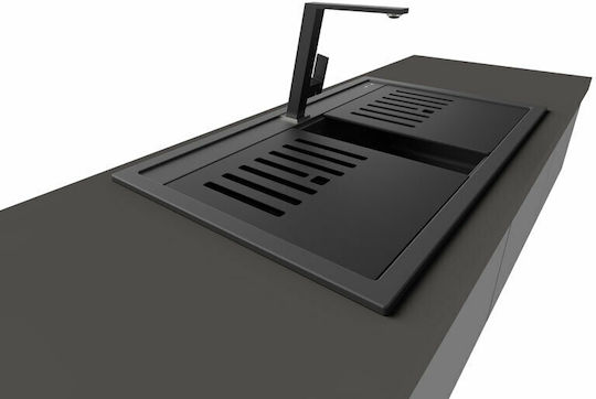 Elleci Best Επιφάνεια Κοπής Μαρμάρινη Μαύρη 33.9x38.3cm
