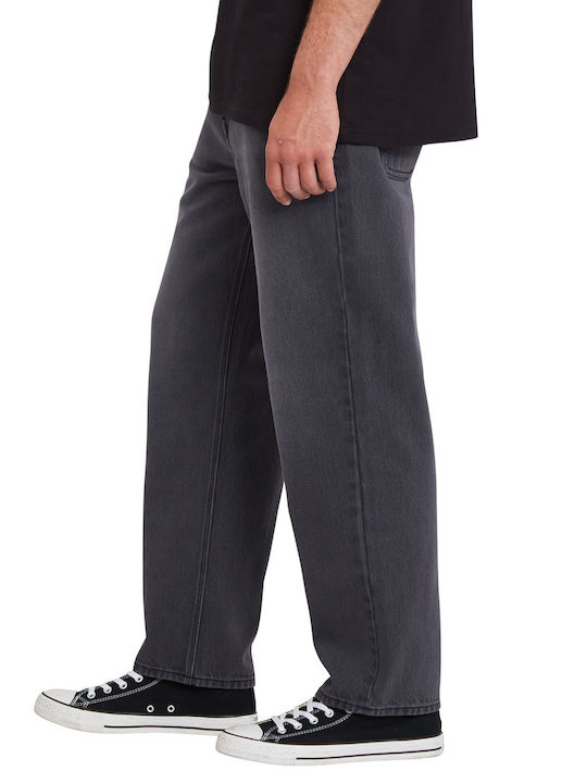 Modown Ανδρικό Παντελόνι Τζιν Cropped με Loose Tapered Εφαρμογή Fade To Black