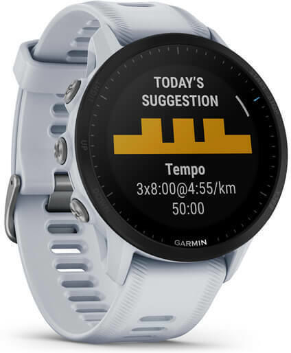 Garmin Forerunner 955 46mm Αδιάβροχο Smartwatch με Παλμογράφο (Whitestone)