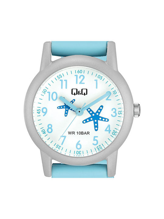 Q&Q Kids Analog Watch with Rubber/Plastic Strap Light Blue