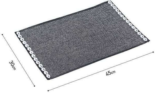Inart Placemats Tesatura Negru 45x30cm 6buc Inart Placemats Tesatura Negru 45x30cm 6buc