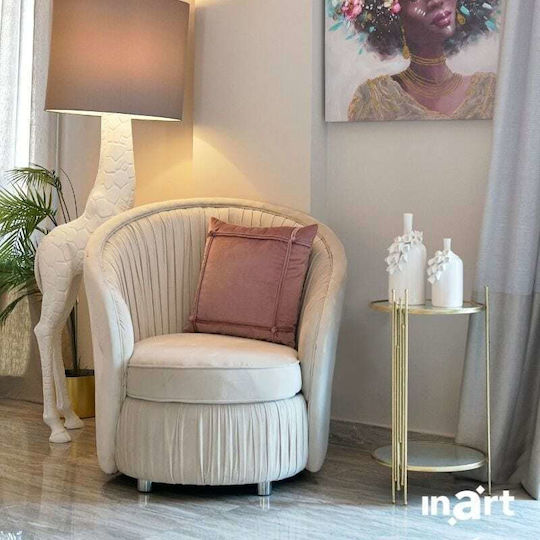 Inart Throw Pillow Pink 45x45cm Inart Throw Pillow Pink 45x45cm