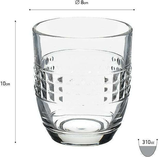 Click Σετ Ποτήρια Ουίσκι από Γυαλί 310ml 6τμχ