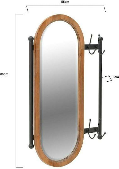 Inart 3-95-196-0005 Καθρέπτης Οβάλ Μαύρος 85x55cm Inart 3-95-196-0005 Καθρέπτης Οβάλ Μαύρος 85x55cm