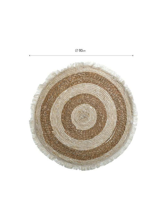 Inart Jute Καλοκαιρινό από Γιούτα με Κρόσια Φ87cm Μπεζ Inart Jute Καλοκαιρινό από Γιούτα με Κρόσια Φ87cm Μπεζ