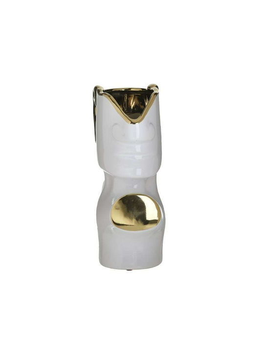 Inart Decorative Vase Face White 20x11x28cm