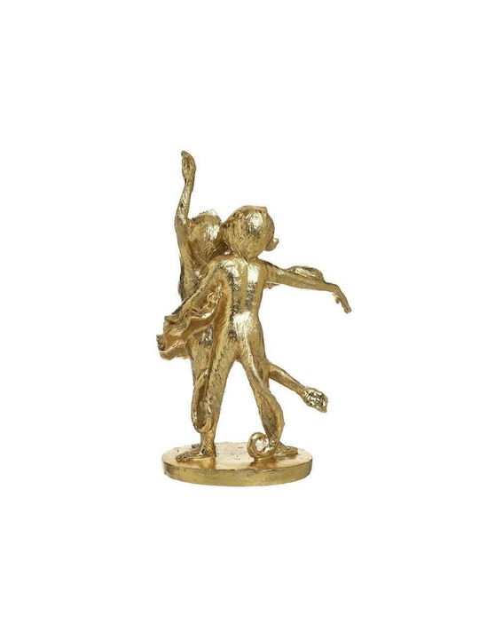 Inart Decorative Monkey Polyresin in Gold 19x11x30cm 1pcs