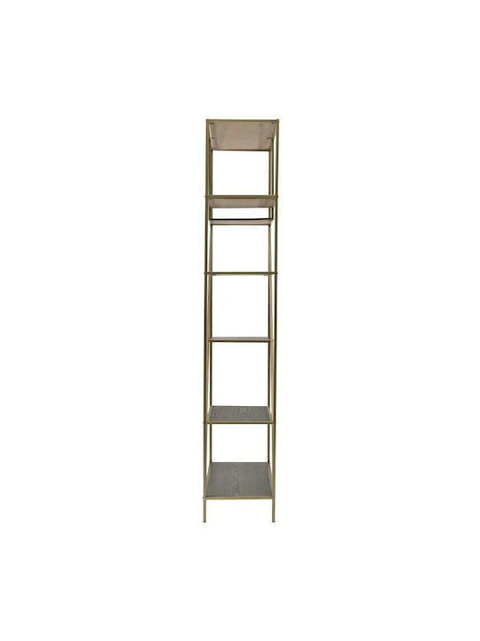 Bibliotecă Auriu / Negru 83x33x180 cm