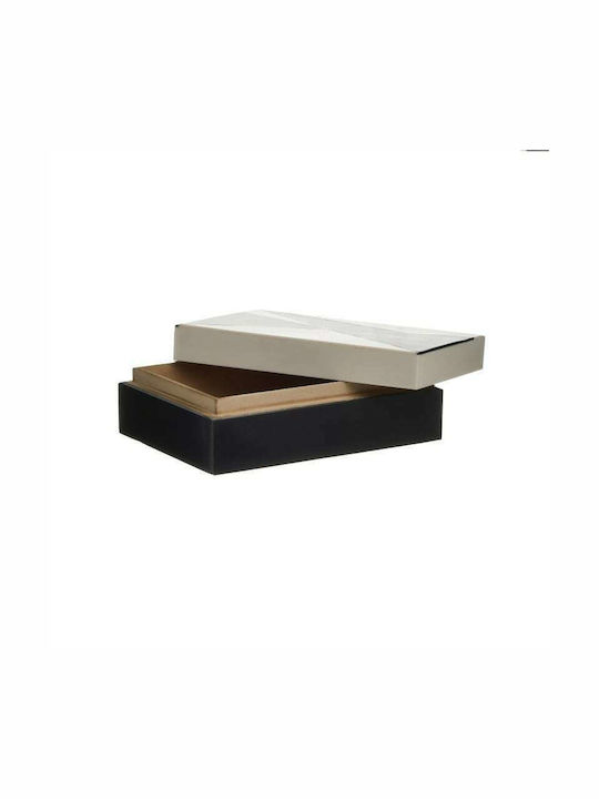 Inart Dekorative Box Polyresin Black/ Cream 18x13x7cm