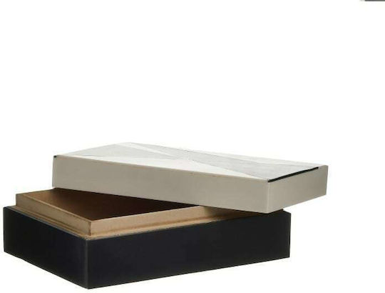 Inart Dekorative Box Polyresin Black/ Cream 18x13x7cm Inart Dekorative Box Polyresin Black/ Cream 18x13x7cm