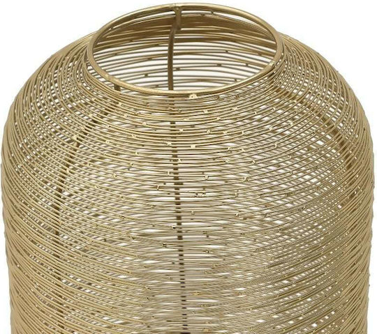 Inart Βάζο Δαπέδου Μεταλλικό Κρεμ/ Ροζ Φ25xΥ62cm