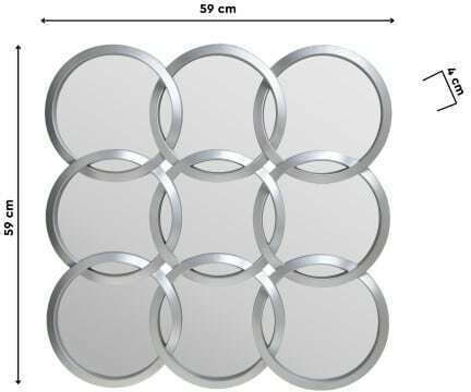 Click Silver Wall Mirror 59x59cm