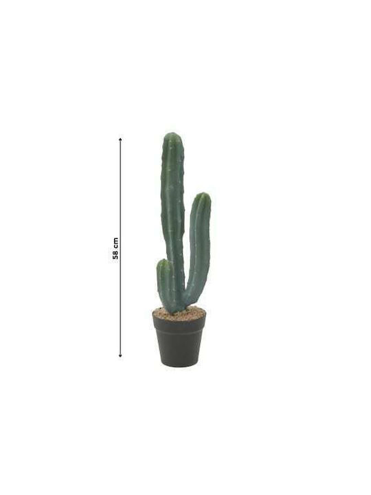 Inart Artificial Plant in Pot Cactus Green 58cm 1pcs