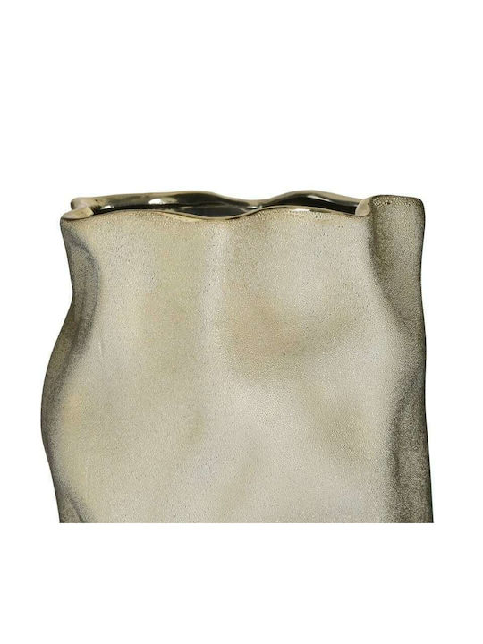 Inart Decorative Vase Gold 16x12x25cm