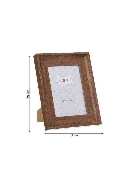 Inart Photo Frame Plastic 15x20cm Καφέ 1pcs