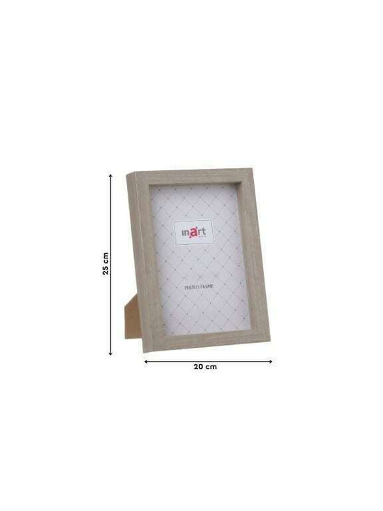 Inart Photo Frame Plastic 20x25cm Μπεζ 1pcs