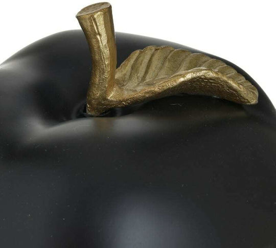 Inart Decorativ Apple Polirășină Black/Gold 15x15x15cm 1buc
