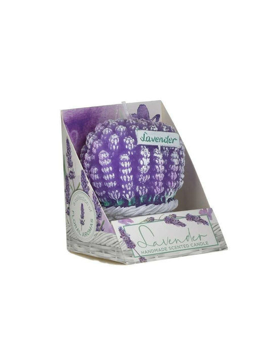 Inart Aromatisches Kerze in Gefäß mit Lavendel Parfüm 7cm