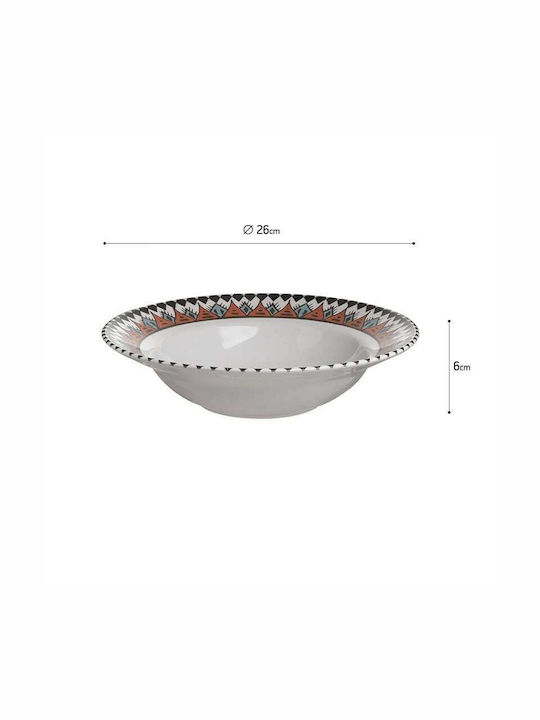 Click Teller Suppe Keramik Weiß mit Durchmesser 26cm 3Stück