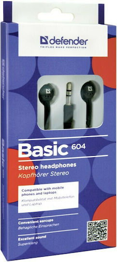 Defender Ακουστικά Ψείρες In Ear Basic 604 Μαύρα