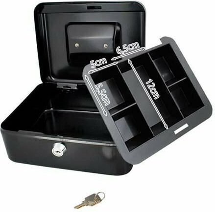 Malatec Cash Box with Lock Black