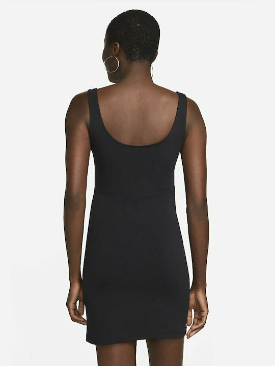 Nike Air Mini Καλοκαιρινό All Day Φόρεμα Βαμβακερό Μαύρο