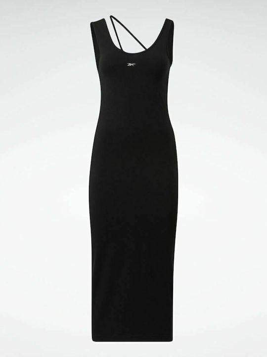 Classic Sommer Midi Kleid Schwarz