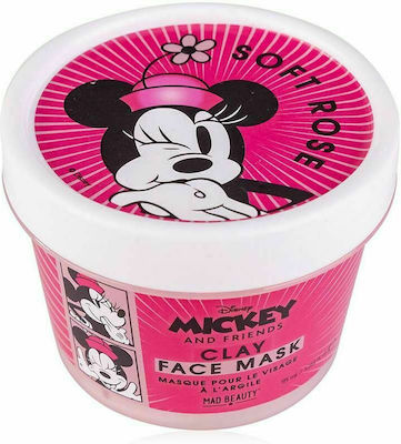 Mad Beauty Minnie Mouse Soft Rose Mască de Față pentru Hidratare cu Argilă 95ml