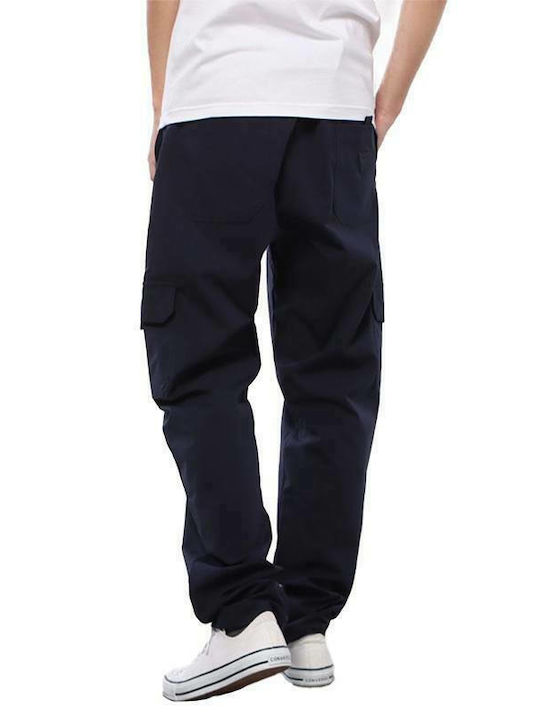 Guess Ivo Traveler Men's Trousers Cargo Navy Blue