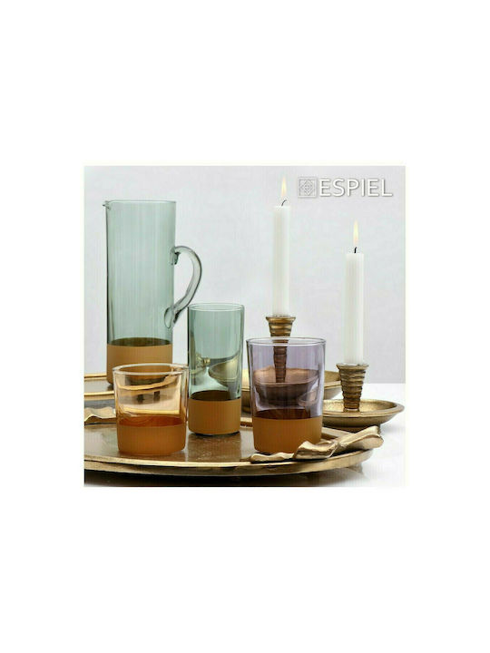 Espiel Amelie Amber Set Gläser Whiskey aus Glas Honey-Gold 380ml 6Stück