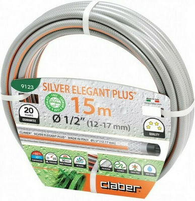 Claber Hose Watering Silver Elegant Plus 1/2" 25m