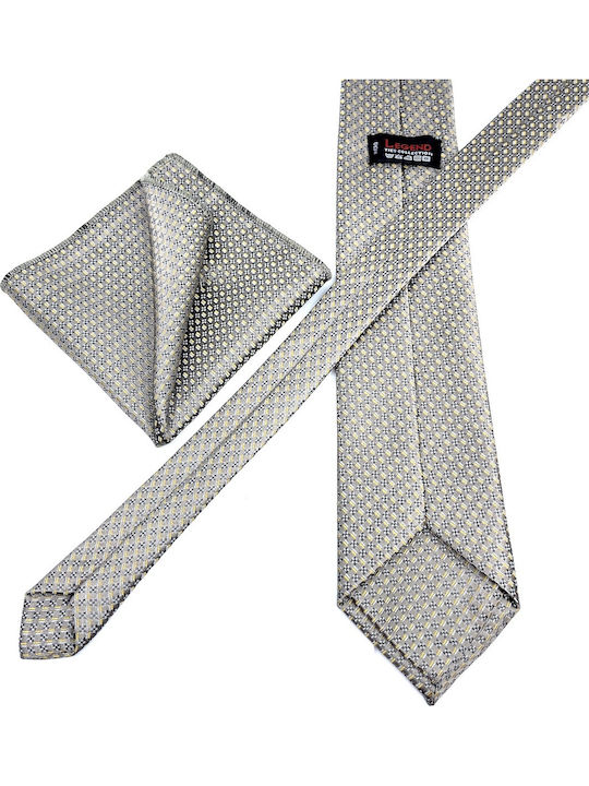 Legend Accessories Set de Cravată pentru Bărbați Tipărit în Culorea Bej