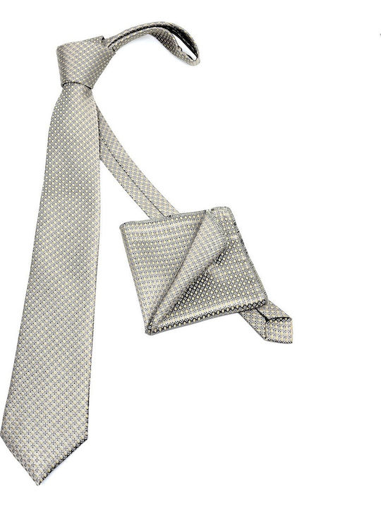Legend Accessories Set de Cravată pentru Bărbați Tipărit în Culorea Bej