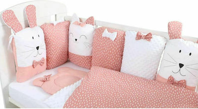 FreeOn Baby Crib Bedding Set Animals 12pcs Pink