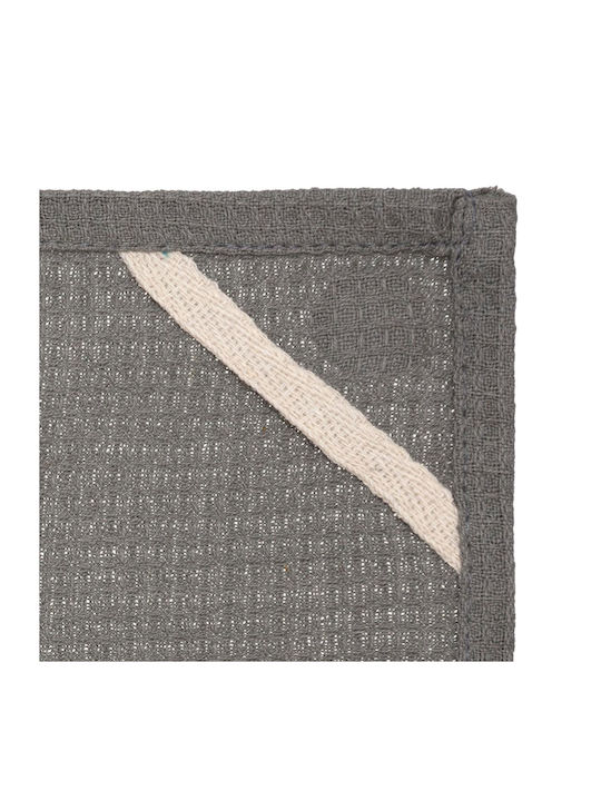 Atmosphera Kitchen Towels from 100% Cotton in Gray Color 70x45cm 3 Pieces