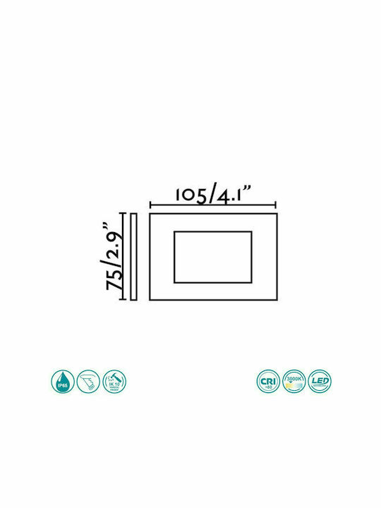 Faro Barcelona Spark-1 Wall-Mounted Outdoor Ceiling Light LED IP65 5W 10.5x7.5εκ.