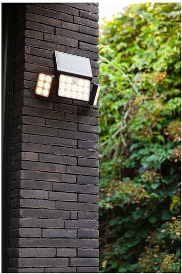 Lutec Tuda Wall Mounted Solar Light 7.4W 1500lm Warm to Cool White with Motion Sensor IP44 20.9cmx11.7cmx32.1cmcm