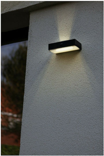 Lutec Fadi Wall Mounted Solar Light 5W 540lm Warm White with Motion Sensor IP54