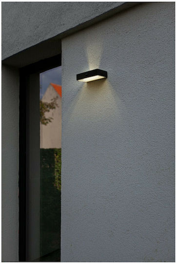 Lutec Fadi Wall Mounted Solar Light 5W 540lm Warm White with Motion Sensor IP54 18cmx10.5cmx4.3cmcm