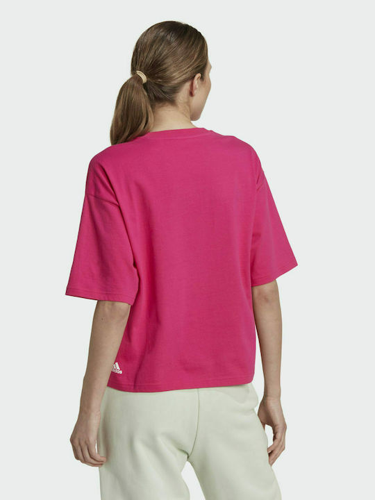 Adidas Essentials Women's Athletic Crop T-shirt Fuchsia
