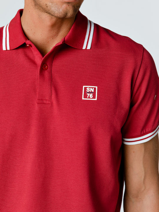 Snta Polo Pique with Short Sleeve & Print SN76 - Red